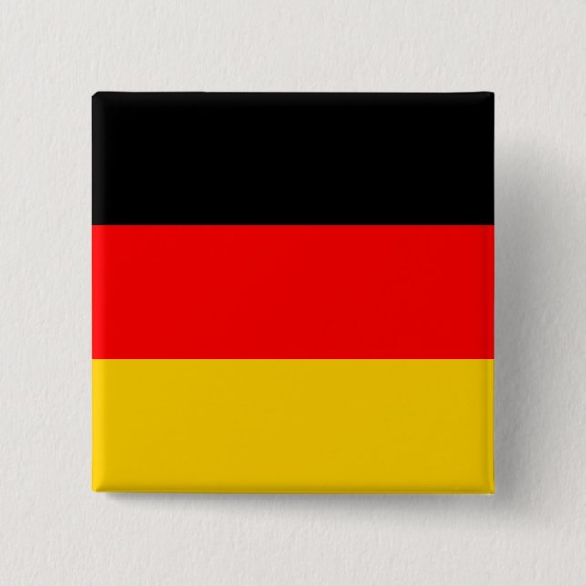 Badge Carré 5 Cm Drapeau Allemagne (Devant)