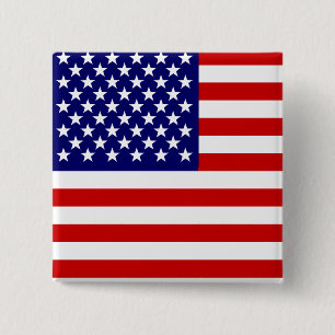 Badge Carré 5 Cm Drapeau américain