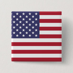 Badge Carré 5 Cm Drapeau américain