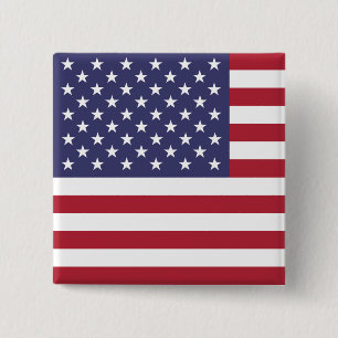 Badge Carré 5 Cm Drapeau américain