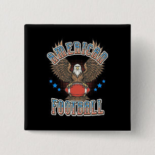 Badge Carré 5 Cm Drapeau américain de football