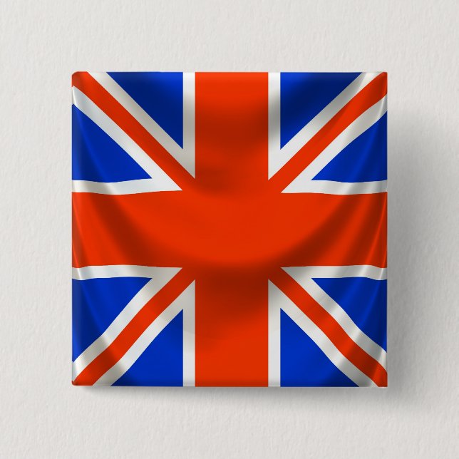 Badge Carré 5 Cm drapeau anglais carré (Devant)
