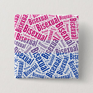 BADGE CARRÉ 5 CM DRAPEAU BISEXUEL DE MOTIF DE MOT - .PNG