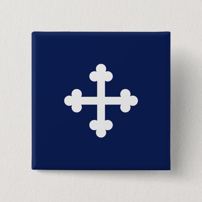 Badge Carré 5 Cm Drapeau bleu de Bottony (Devant)