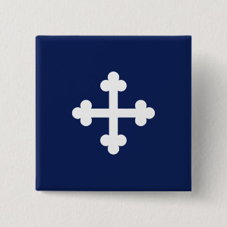 Badge Carré 5 Cm Drapeau bleu de Bottony