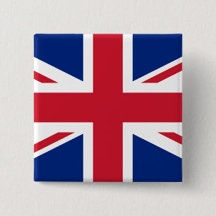 Badge Carré 5 Cm Drapeau britannique