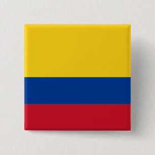 Badge Carré 5 Cm Drapeau colombien