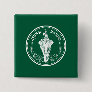 Badge Carré 5 Cm Drapeau de Bangkok, Thaïlande Pinback Button