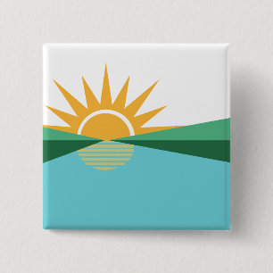 Badge Carré 5 Cm Drapeau de Coral Springs, Floride