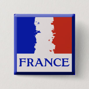BADGE CARRÉ 5 CM DRAPEAU DE LA FRANCE