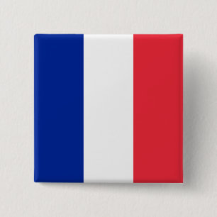Badge Carré 5 Cm Drapeau de la France