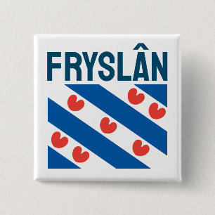 Badge Carré 5 Cm Drapeau de la Frise