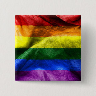 Badge Carré 5 Cm Drapeau de la liberté