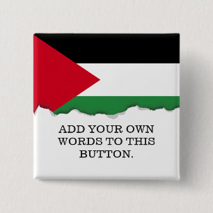 Badge Carré 5 Cm Drapeau de la Palestine