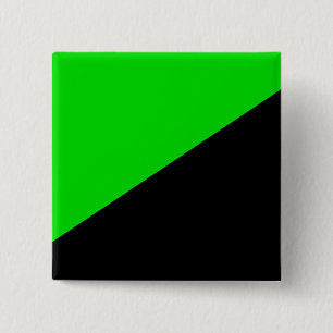 Badge Carré 5 Cm Drapeau de l'anarchisme vert