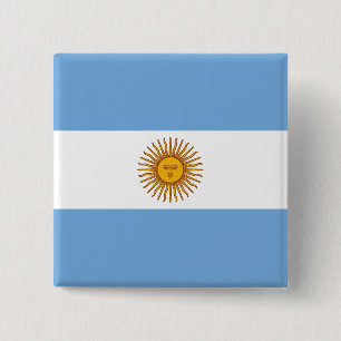 Badge Carré 5 Cm Drapeau de l'Argentine