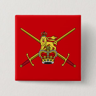 Badge Carré 5 Cm Drapeau de l'armée britannique (non cérémonial)