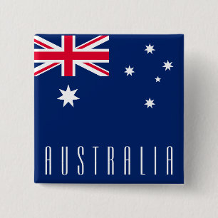 Badge Carré 5 Cm Drapeau de l'Australie