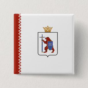Badge Carré 5 Cm Drapeau de Mari El