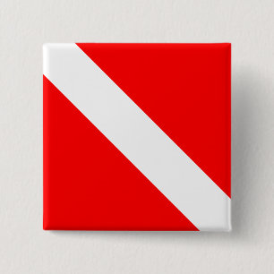 Badge Carré 5 Cm Drapeau de plongée Plongée Plongée Plongée