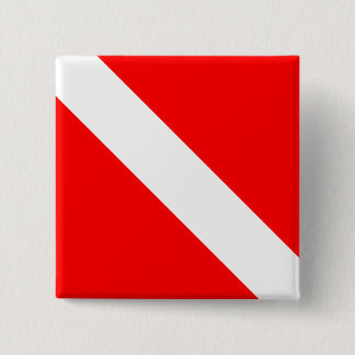 Badge Carré 5 Cm Drapeau de plongée Plongée Plongée Plongée
