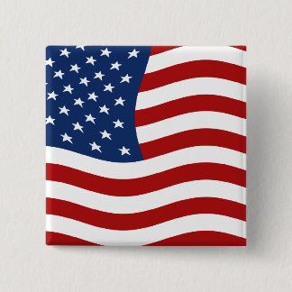 Badge Carré 5 Cm Drapeau des USA