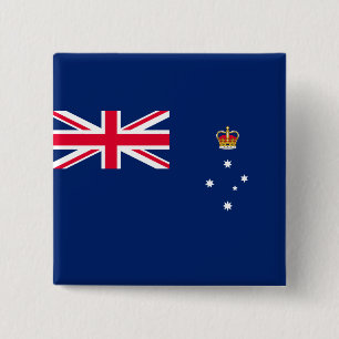 Badge Carré 5 Cm Drapeau d'État de Victoria (Australie)
