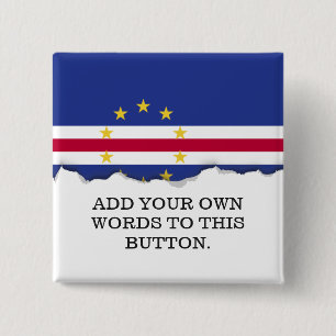 Badge Carré 5 Cm Drapeau du Cap-Vert