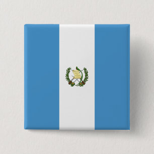 Badge Carré 5 Cm Drapeau du Guatemala