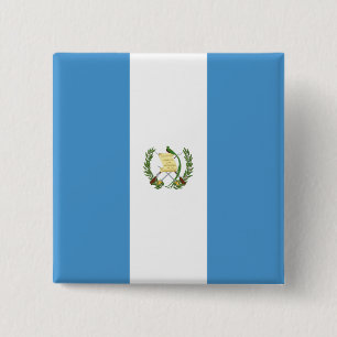 Badge Carré 5 Cm Drapeau du Guatemala
