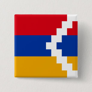 Badge Carré 5 Cm Drapeau du Haut-Karabakh
