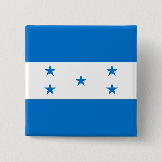 Badge Carré 5 Cm Drapeau du Honduras (Devant)