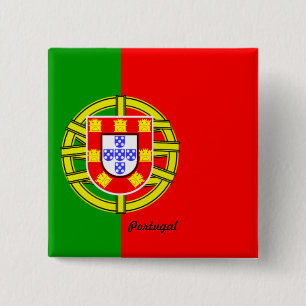 Badge Carré 5 Cm Drapeau du Portugal