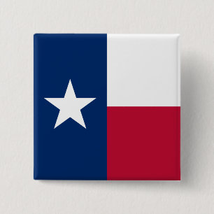 Badge Carré 5 Cm Drapeau du Texas : Longhorns, l'État de la Lone St