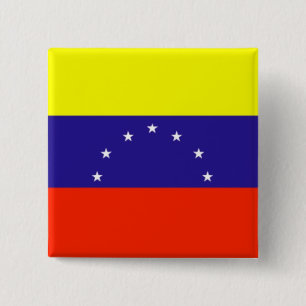 Badge Carré 5 Cm Drapeau du Venezuela