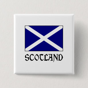 Badge Carré 5 Cm Drapeau écossais et écossais