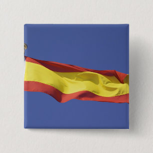 Badge Carré 5 Cm Drapeau espagnol RF)