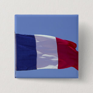 Badge Carré 5 Cm Drapeau français