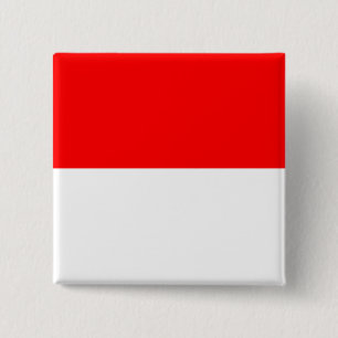 Badge Carré 5 Cm Drapeau indonésien (Indonésie)