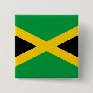 Badge Carré 5 Cm Drapeau Jamaïque