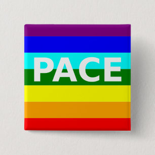 Badge Carré 5 Cm Drapeau Pace(Peace) italien