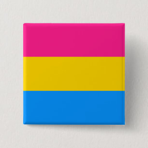 Badge Carré 5 Cm Drapeau Pansexual