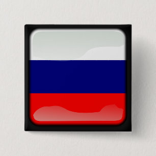 Badge Carré 5 Cm Drapeau poli russe