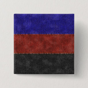 Badge Carré 5 Cm Drapeau Polyamory Denim