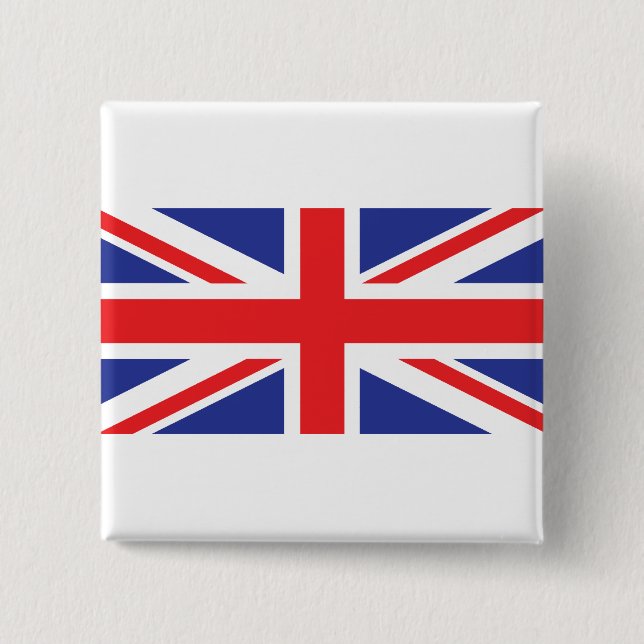 Badge Carré 5 Cm Drapeau Royaume-Uni/Union Jack (Devant)