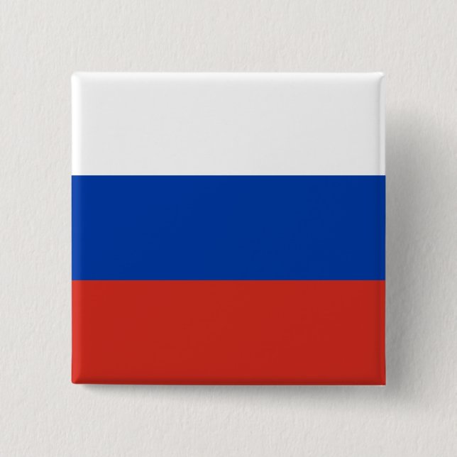 Badge Carré 5 Cm Drapeau russe (Devant)