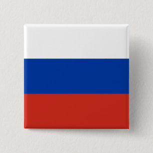 Badge Carré 5 Cm Drapeau russe (Russie)