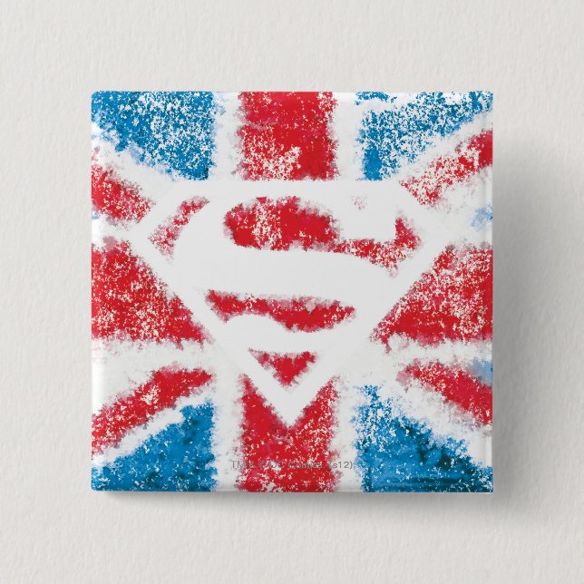 Badge Carré 5 Cm Drapeau S-Shield texturé (Devant)