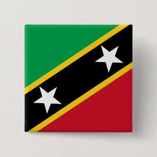 Badge Carré 5 Cm Drapeau Saint-Kitts-et-Nevis