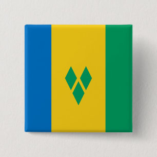 Badge Carré 5 Cm Drapeau Saint-Vincent-et-les Grenadines